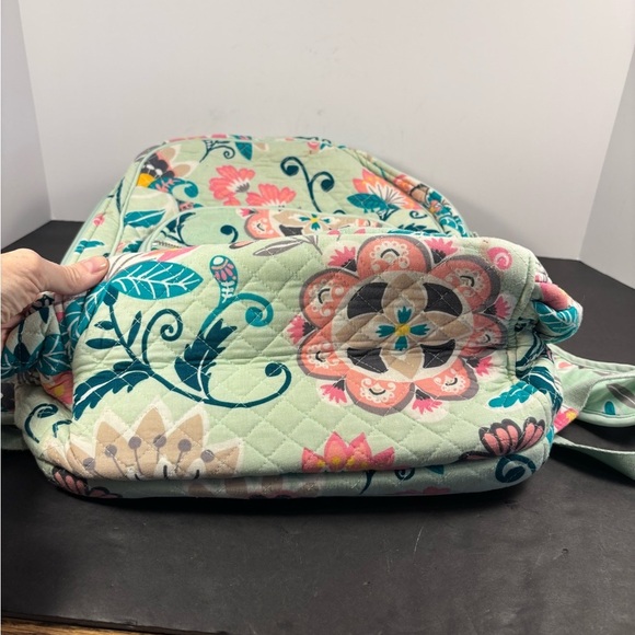 Vera Bradley Quilted Backpack Mint Floral Print Retired Pattern main image 12